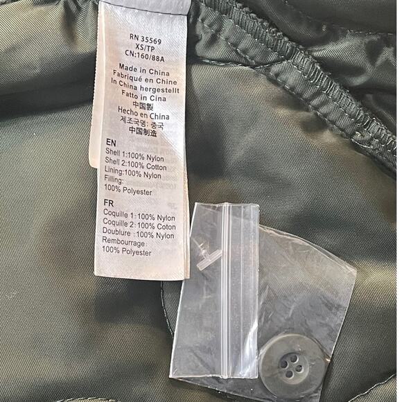 Alpha Industries Women's Long Quilted Liner Jacket in Green Size XS - Picture 8 of 10